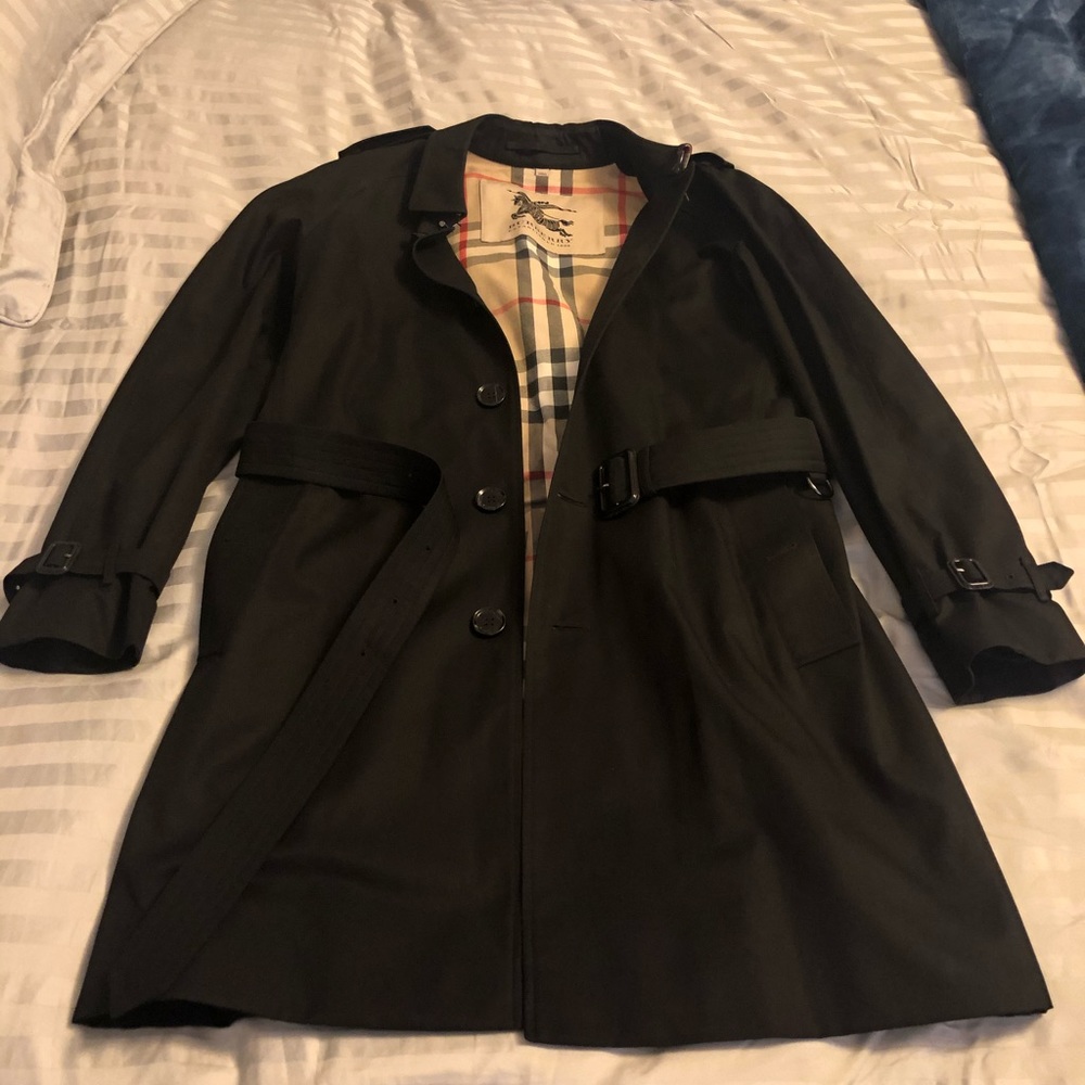 Burberry Black Mid-length Trench Coat